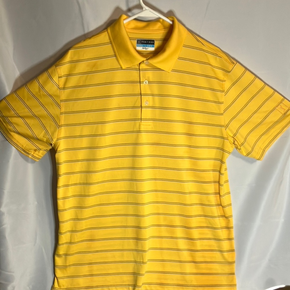 PGA Tour Airflux golf polo yellow size L.
